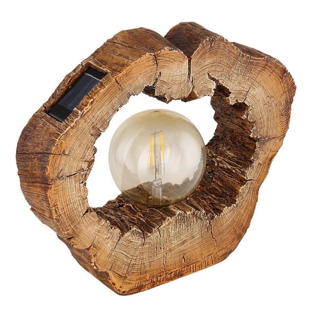 GLOBO LIGHTING Solarleuchte, LED, 3000 K, Kunststoff, braun