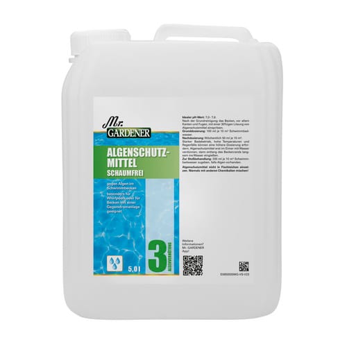 Mr. GARDENER Wasserpflege, 5 l, Schutz gegen Algen - transparent