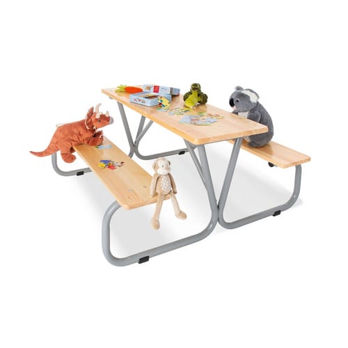 Pinolino Kindersitzgarnitur, BxHxL: 110 x 53 x 110 cm, kiefer/grau - beige