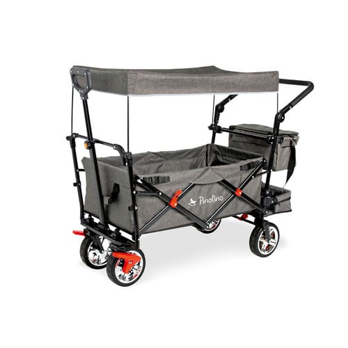 Pinolino Bollerwagen »AddPlus«, BxHxL: 56 x 67 x 120 cm, max. Belastung: 80 kg - grau