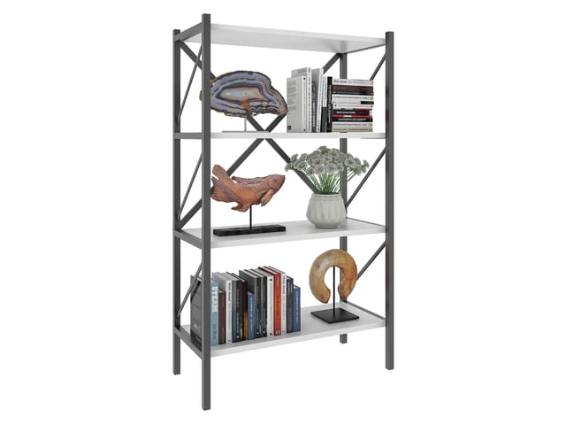 VCM Standregal »Insasi«, BxHxL: 66 x 121 x 34 cm, Holzwerkstoff - weiss