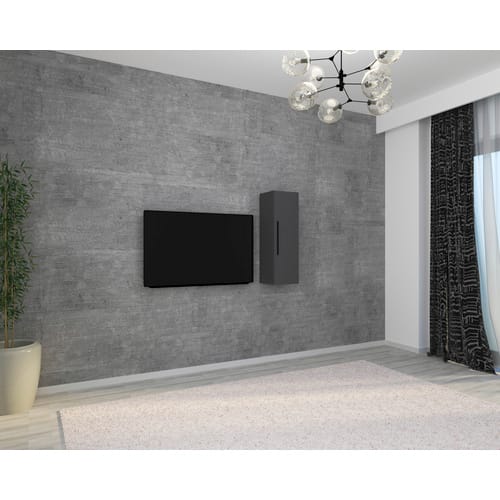 VCM Wandregal »Arila«, BxHxL: 30 x 95 x 30 cm - grau