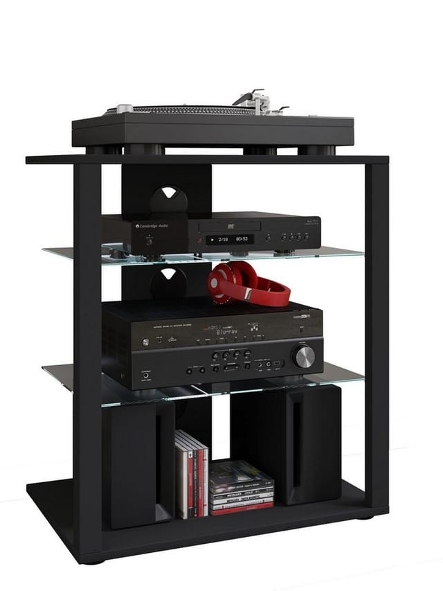 VCM HiFi-Möbel »Folas«, BxHxL: 60 x 70 x 41 cm - schwarz
