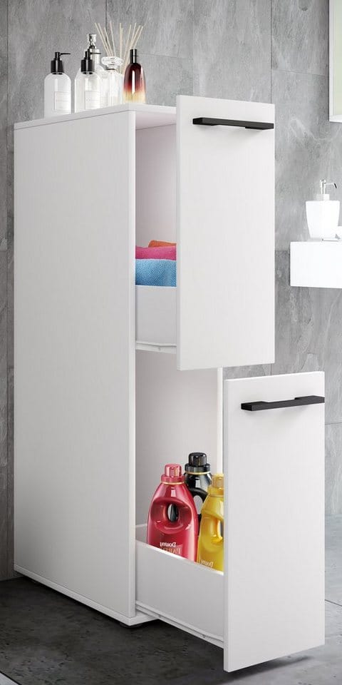 VCM Mehrzweckschrank »Sadilo«, BxHxT: 25 x 110 x 50 cm - weiss