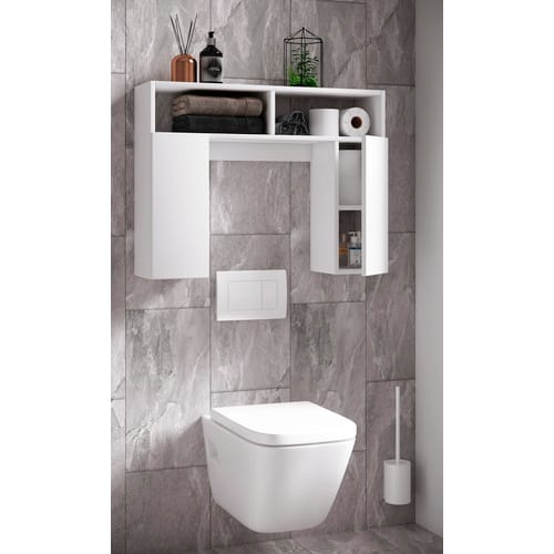 VCM Wandregal »Tinoli«, BxHxL: 76 x 61 x 20 cm - weiss