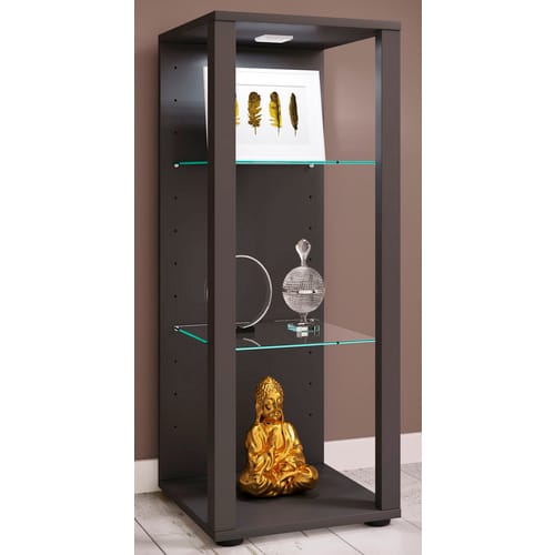 VCM Standvitrine »Glasol«, BxHxL: 35 x 90 x 35 cm - grau