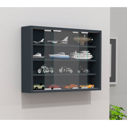VCM Hängevitrine »Agisa«, BxHxL: 57 x 40 x 10 cm - grau