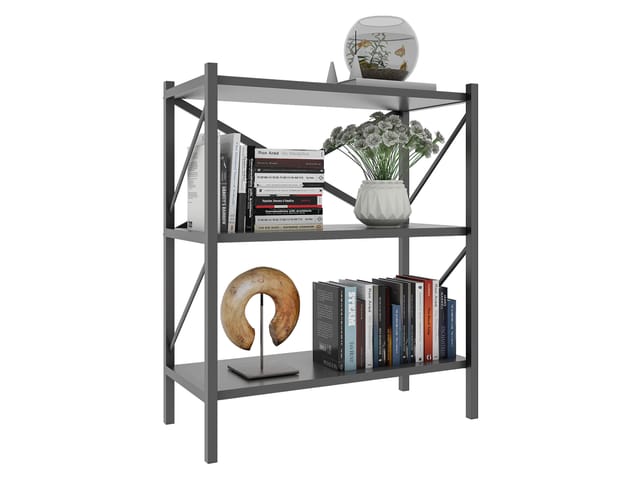 VCM Standregal »Insasi«, BxHxL: 66 x 85 x 34 cm, Holzwerkstoff - grau