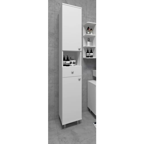 VCM Hochschrank »Nilosi«, BxHxL: 30 x 185 x 31 cm - weiss