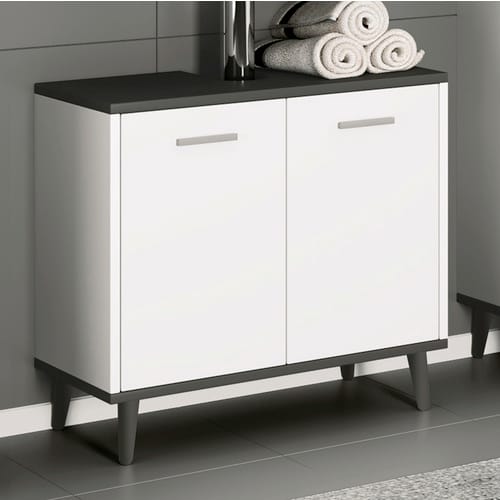VCM Waschtischunterschrank, BxHxT: 59,9 x 56 x 28 cm - grau