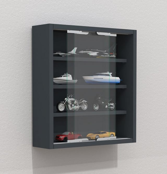 VCM Hängevitrine »Agisa«, BxHxL: 37 x 40 x 10 cm - grau