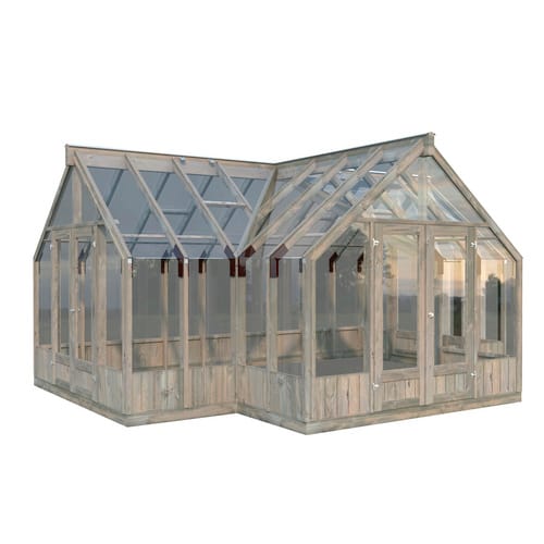 PALMAKO Gewächshaus »Emilia«, Grundfläche: 19,1 m², Holz/Glas - grau