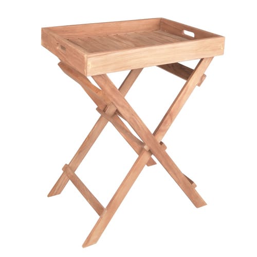 GARDEN PLEASURE Tablettständer »BACAN«, BxL: 39 x 29 cm, Teakholz - beige