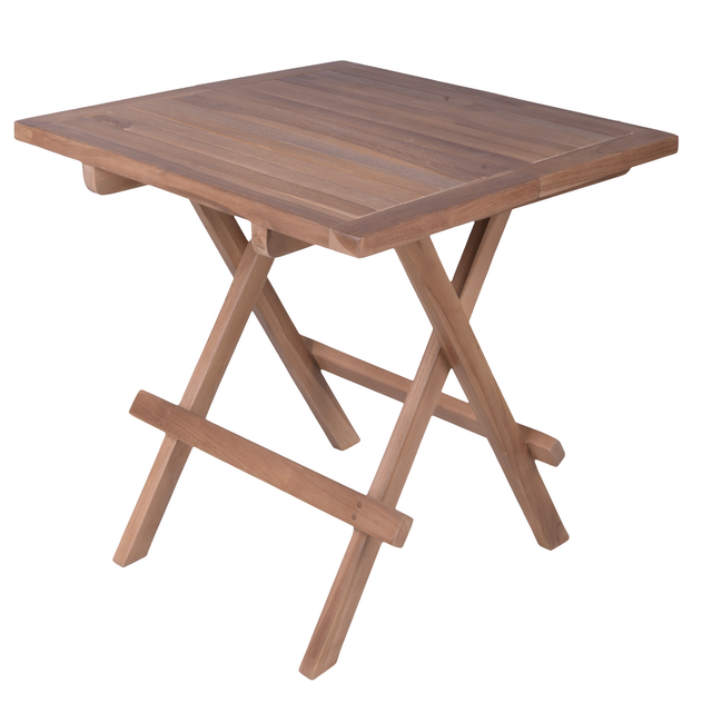 GARDEN PLEASURE Beistelltisch »SIMUK«, BxL: 50 x 50 cm, Teakholz - beige