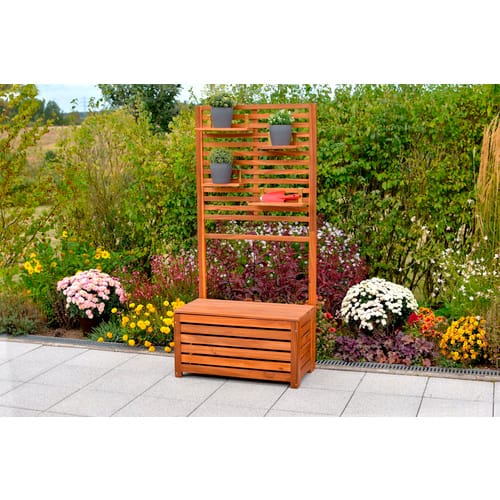 MERXX Kissenbox, mit Sichtschutz, BxHxT: 80,5 x 170 x 44 cm, Akazie - braun