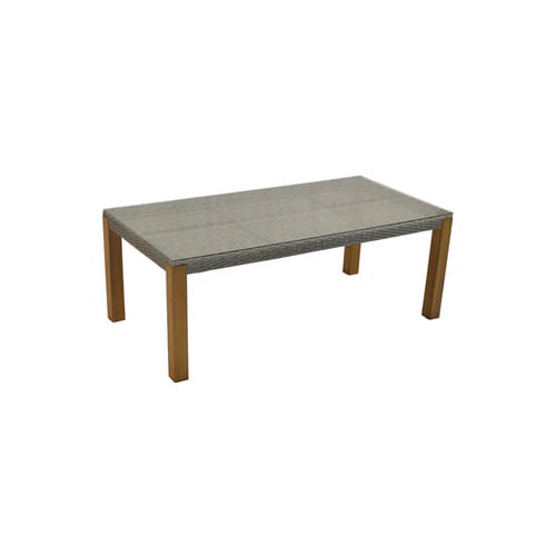 MERXX Gartentisch, BxHxT: 200 x 74 x 100 cm, Aluminium/Kunststoffgeflecht/Akazie - beige