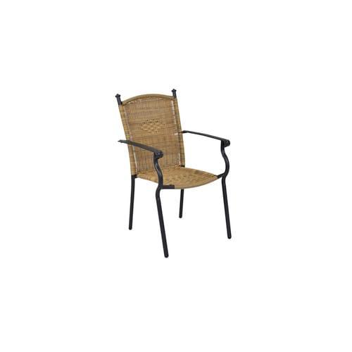 MERXX Gartenmöbelset »Roma«, 5-tlg., stapelbar, Aluminium/Kunststoffgeflecht - braun