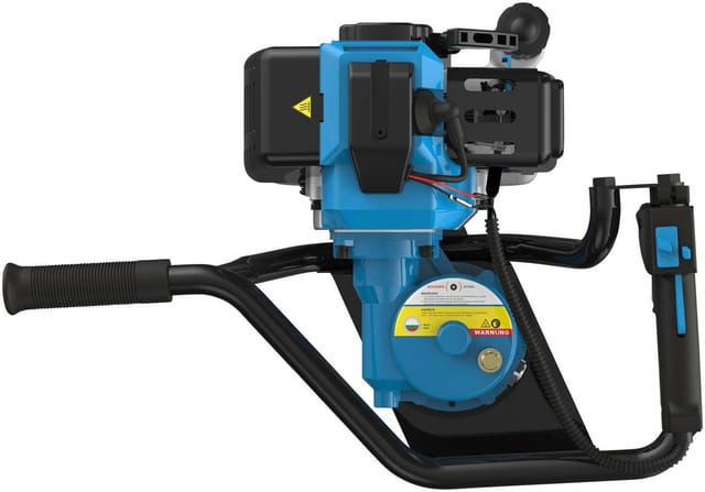 GÜDE Erdbohrer »GE 2200« inkl. 3 Bohraufsätze (Ø 100/150/200 mm), 2-Takt Benzinmotor - blau