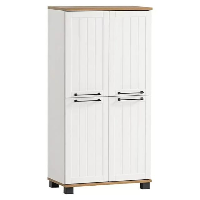 SCHILDMEYER Highboard »Jelda«, BxHxL: 32,6 x 116,9 x 59,8 cm, weiß, Holzwerkstoff melaminbeschichtet - weiss