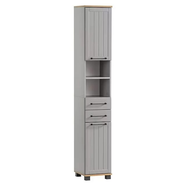 SCHILDMEYER Hochschrank »Jelda«, BxHxT: 30,3 x 180,9 x 32,6 cm, platingraufarben, Holzwerkstoff