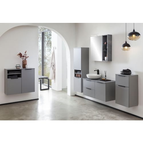 SCHILDMEYER Hochschrank »Alessio«, BxHxT: 40,3 x 138,3 x 32 cm, platingraufarben, Holzwerkstoff