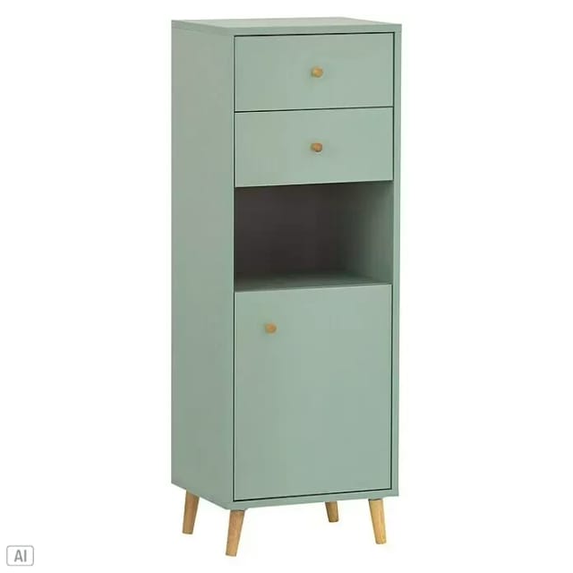 SCHILDMEYER Highboard »Bjarne«, BxHxL: 33 x 113,4 x 40,3 cm, pistaziengrün, Holzwerkstoff melaminbeschichtet - gruen