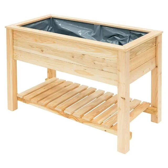 Westmann Hochbeet »Emily«, LxBxH: 120 x 56 x 75 cm, mit Ablage - beige