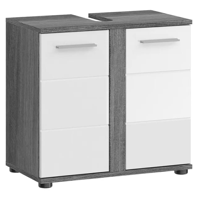 xonox.home Waschbeckenunterschrank »Blake«, BxHxT: 60 x 57 x 34 cm, Holzwerkstoff - silberfarben