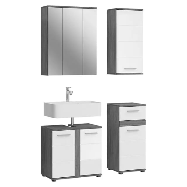xonox.home Badmöbel-Set »Blake«, 4-teilig - silberfarben