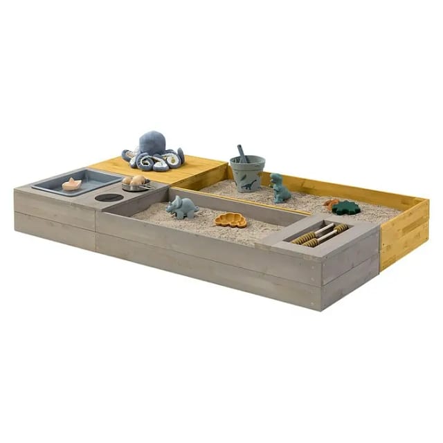 MUDDY BUDDY Sandkasten »Flexy Style«, Ab 3 Jahren, Zypressenholz - grau