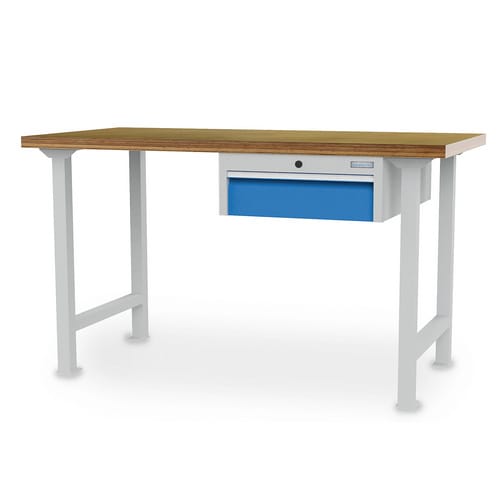 Bedrunka + Hirth Reihenwerkbank, BxHxT: 150 x 85,9 x 75 cm, Gestell: Stahlblech - grau