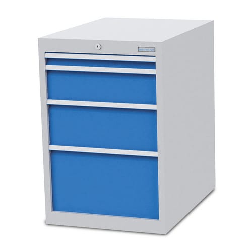 Bedrunka + Hirth Schubladenschrank »«, BxHxT: 55,5 x 81,9 x 73,6 cm, grau/blau