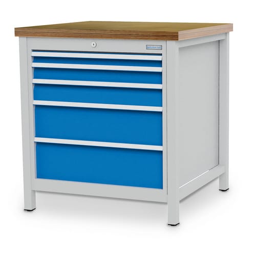 Bedrunka + Hirth Kastenwerkbank, BxHxT: 81 x 95,9 x 75 cm, Gestell: Stahlblech - grau