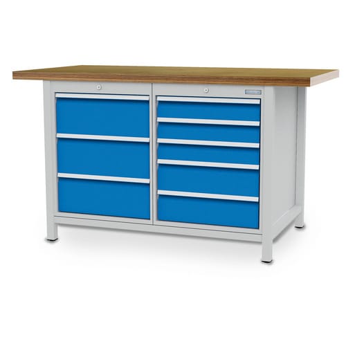 Bedrunka + Hirth Kastenwerkbank, BxHxT: 150 x 95,9 x 75 cm, Gestell: Stahlblech - grau