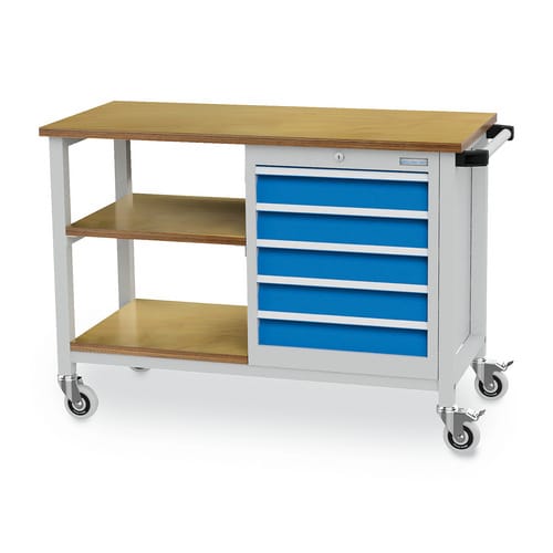 Bedrunka + Hirth Werkbank, BxHxT: 120 x 88 x 54 cm, Gestell: Stahlblech - grau