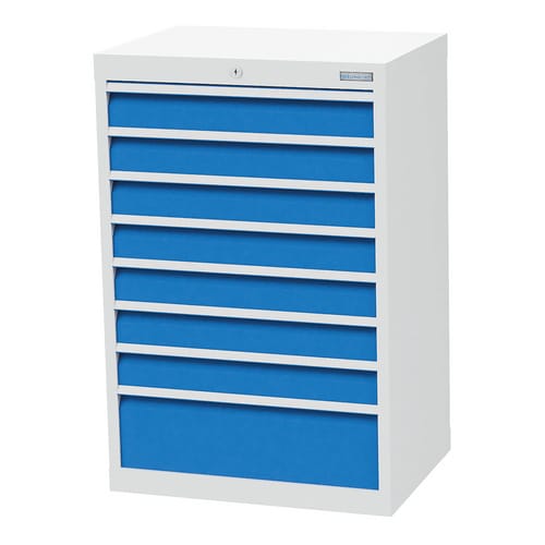 Bedrunka + Hirth Schubladenschrank »«, BxHxT: 68 x 101,9 x 50 cm, grau/blau