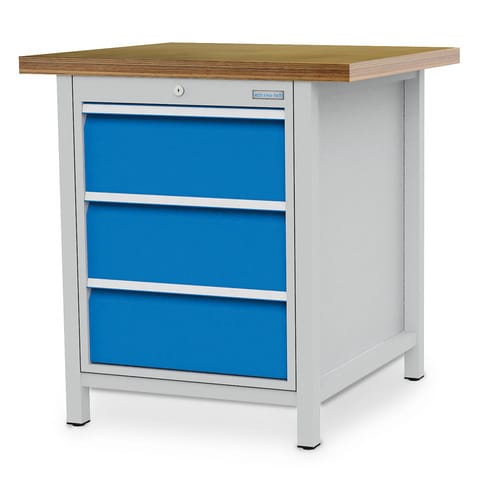 Bedrunka + Hirth Kastenwerkbank, BxHxT: 81 x 81 x 75 cm, Gestell: Stahlblech - grau