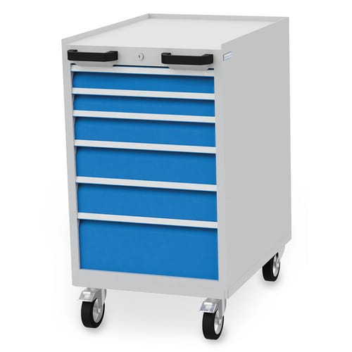 Bedrunka + Hirth Schubladenschrank »«, BxHxT: 55,5 x 99 x 73,6 cm, grau/blau