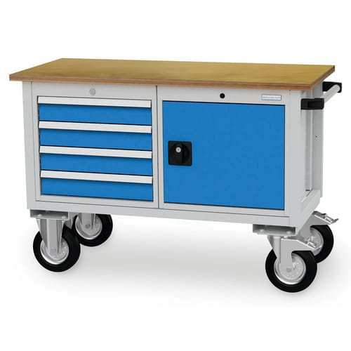 Bedrunka + Hirth Werkbank, BxHxT: 120 x 82 x 54 cm, Gestell: Stahlblech - grau