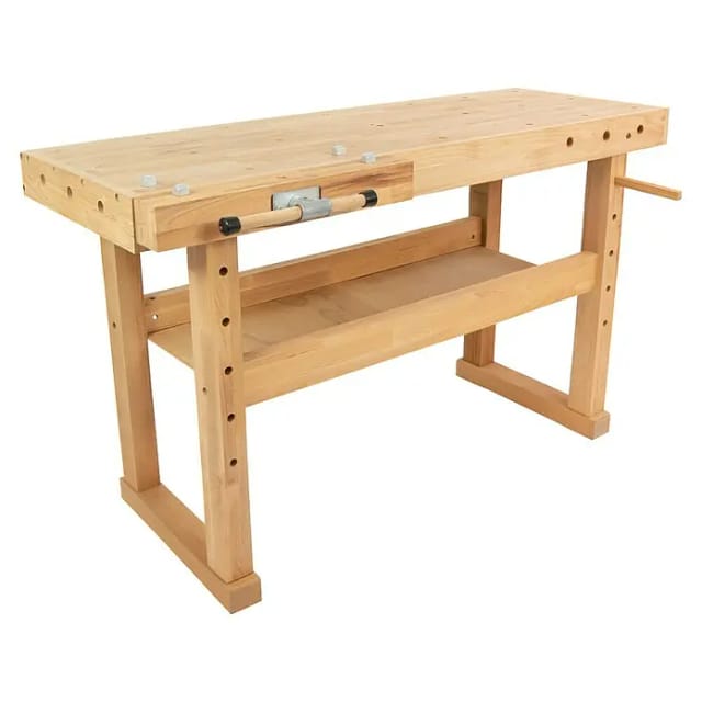rikta Werkbank, BxHxT: 140 x 83 x 50 cm, Buchenholz - braun