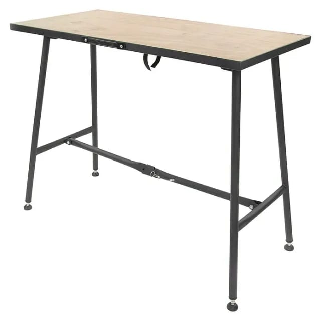 rikta Werkbank, klappbar, BxHxT: 100,5 x 85 x 50,5 cm, Stahl/Holz - schwarz