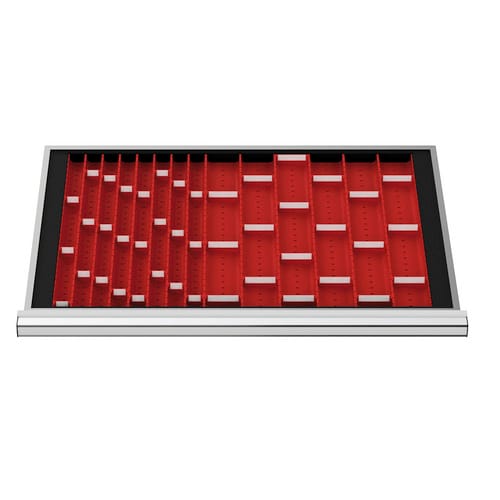 Simplaflex Muldenplatten, BxT: 800 x 450 mm, Kunststoff - rot