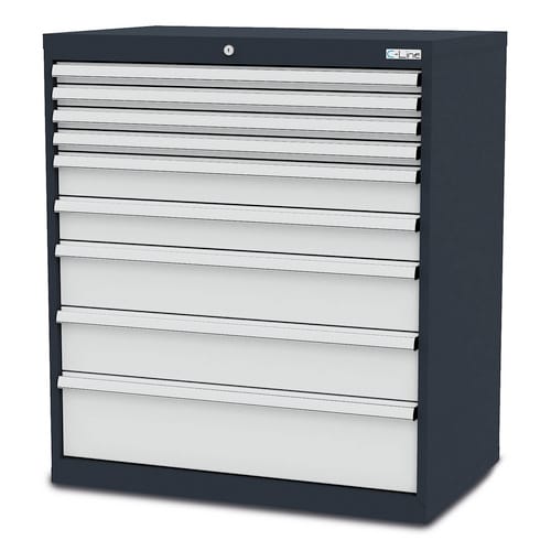 Simplaflex Schubladenschrank, BxHxT: 90 x 102 x 57,5 cm - grau