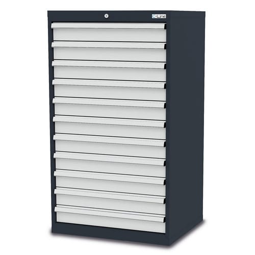 Simplaflex Schubladenschrank, BxHxT: 70 x 122 x 57,5 cm - grau