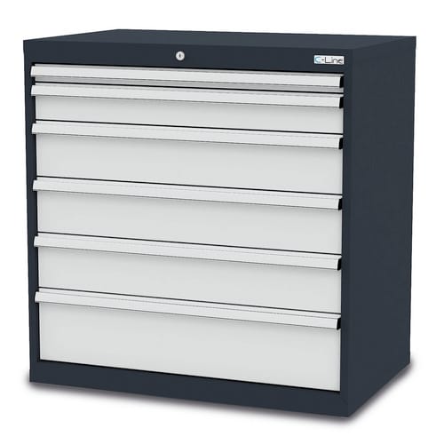 Simplaflex Schubladenschrank, BxHxT: 90 x 92 x 57,5 cm - grau