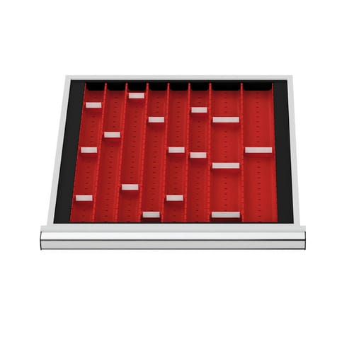 Simplaflex Muldenplatten, BxT: 500 x 450 mm, Kunststoff - rot