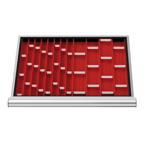 Simplaflex Muldenplatten, BxT: 600 x 450 mm, Kunststoff - rot