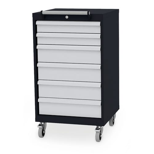 Simplaflex Schubladenschrank, BxHxT: 60 x 92 x 57,5 cm - grau