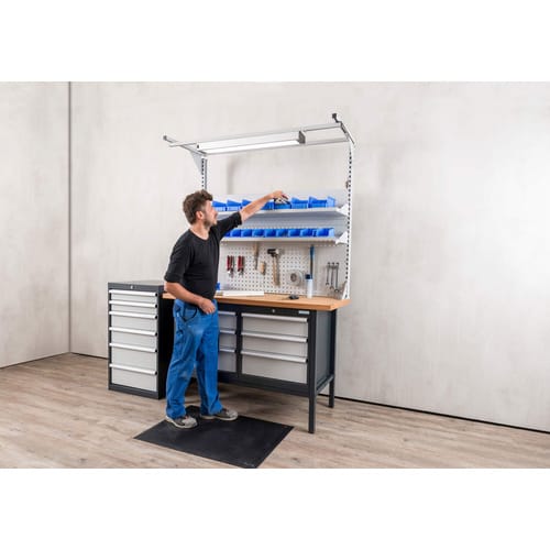 Simplaflex Lochwand, BxH: 150 x 65 cm, Stahlblech - grau