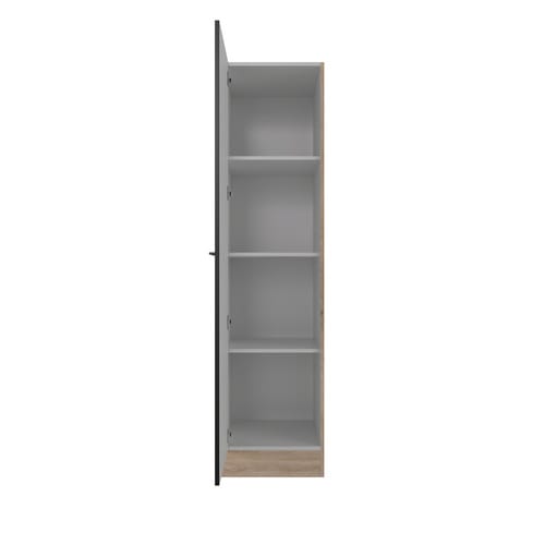 Flex-Well Geschirrschrank »Capri«, BxHxT: 50 x 200 x 57 cm, Front mit Antifingerprint-Effekt - schwarz